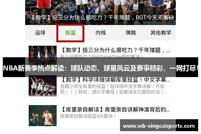 NBA新赛季热点解读：球队动态、球星风云及赛事精彩，一网打尽！
